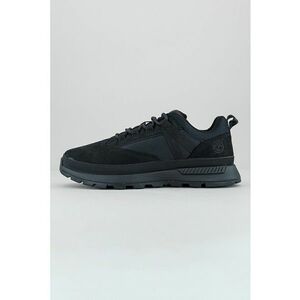 Pantofi sport low cut cu garnituri din piele intoarsa - Negru imagine