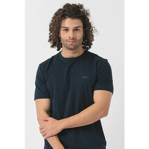 Tricou slim fit din bumbac Tegood - Albastru ultramarin imagine