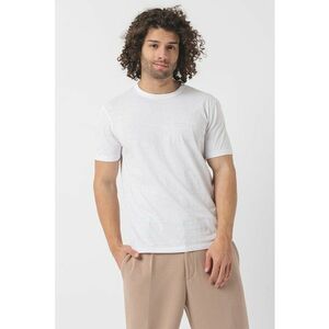Tricou slim fit din bumbac Tegood - Alb imagine