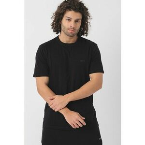 Tricou slim fit din bumbac Tegood - Negru imagine