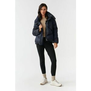 Geaca cu vatelina si gluga - Bleumarin imagine