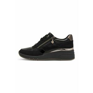 Pantofi sport wedge cu fermoar - Negru imagine