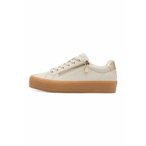 Pantofi sport flatform cu fermoar - Crem imagine