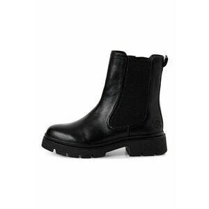 Ghete Chelsea de piele cu fermoar - Negru imagine