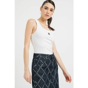 Top slim-fit Datamia - Alb imagine