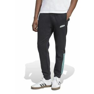 Pantaloni de trening cu benzi logo contrastante - Negru/Turcoaz imagine