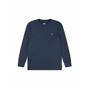 Bluza din amestec de bumbac cu detaliu logo - Albastru inchis imagine