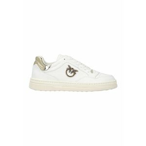 Pantofi sport de piele cu logo discret - Alb murdar imagine