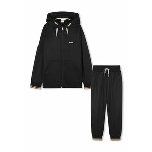 Trening din amestec de bumbac cu fermoar - Negru imagine