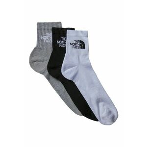 Set de sosete scurte cu imprimeu lofo pentru drumetii Multi Sport - 3 perechi - Alb/Negru/Gri imagine