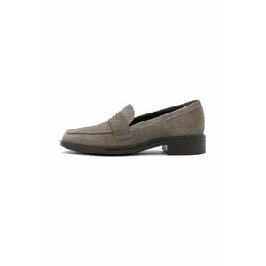 Pantofi loafer uni din piele intoarsa Beatrice - Grej imagine