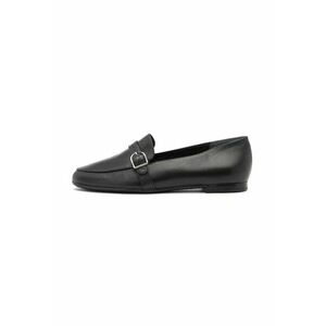 Pantofi loafer uni de piele - Negru imagine