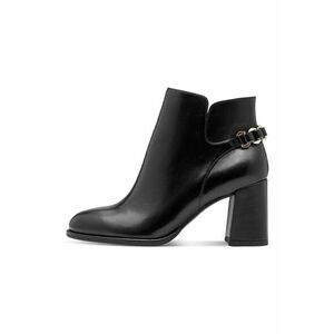 Cizme de piele cu toc - Negru imagine