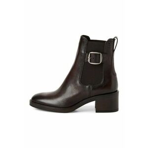 Botine Chelsea de piele - Maro inchis imagine