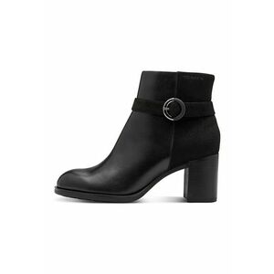 Botine de piele intoarsa ecologica si piele - Negru imagine