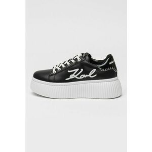 Pantofi sport flatform din piele cu logo Kreeper - Negru imagine