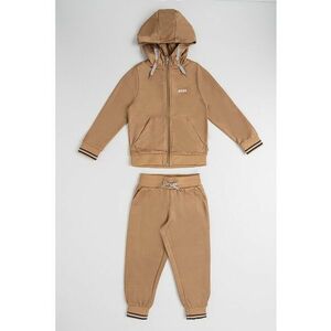 Trening din amestec de bumbac cu fermoar - Maro imagine