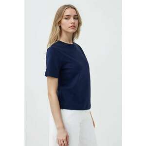 Tricou uni din bumbac - Bleumarin imagine