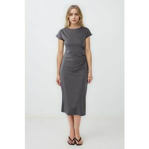 Rochie din amestec de modal - Gri inchis imagine