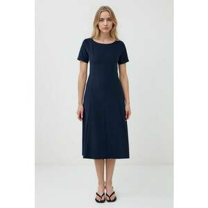 Rochie evazata cu decolteu rotund - Bleumarin imagine
