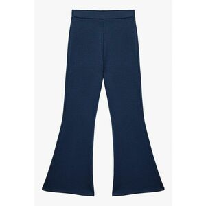 Pantaloni evazati cu talie elastica - Bleumarin imagine