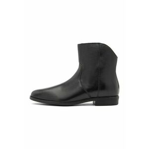 Ghete de piele intoarsa cu varf migdalat - Negru imagine