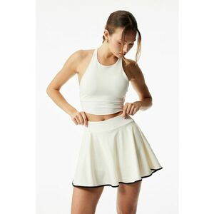 Bustiera cu burete si bretele incrucisate pe spate - Alb murdar imagine