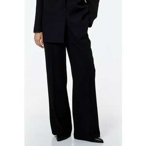 Pantaloni drepti eleganti cu buzunare laterale - Negru imagine