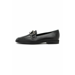 Pantofi loafer cu accesoriu decorativ - Negru imagine