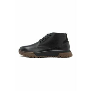 Ghete chukka din piele cu talpa wedge - Negru imagine