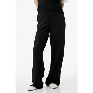 Pantaloni relaxed fit cu dungi - Negru imagine