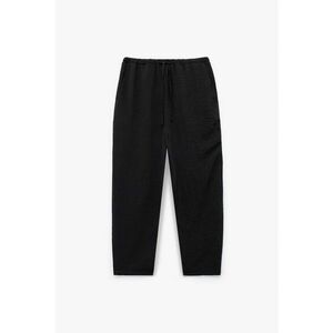 Pantaloni cu snur in talie - Negru imagine