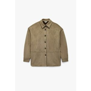 Jacheta cu guler si maneci cazute - Verde masliniu imagine