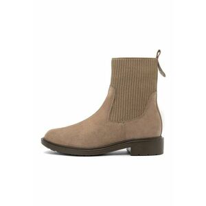 Ghete Chelsea de piele - Maro taupe imagine