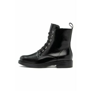 Ghete de piele cu aspect lacuit Natalie - Negru imagine