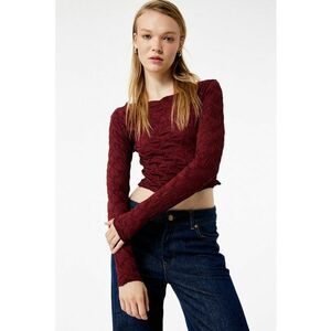 Bluza crop slim fit - Visiniu imagine