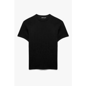 Tricou slim fit uni - Negru imagine
