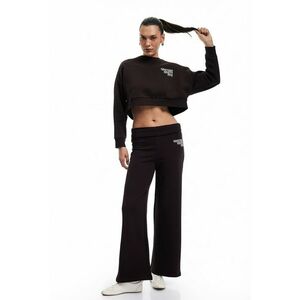 Pantaloni de trening cu croiala ampla - Maro inchis imagine