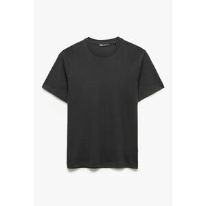 Tricou regular fit de bumbac - Negru stins imagine