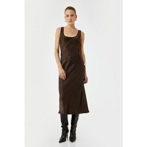 Rochie midi fara maneci - Maro inchis imagine