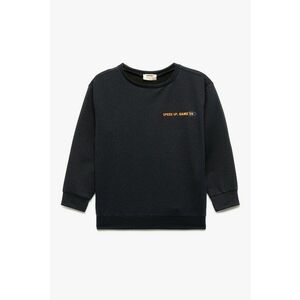 Bluza de trening cu imprimeu text - Bleumarin imagine