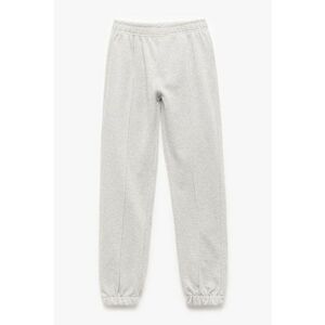 Pantaloni de trening cu model uni si talie elastica - Gri deschis melange imagine