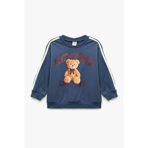 Bluza de trening din bumbac cu model ursulet - Maro/Albastru inchis imagine