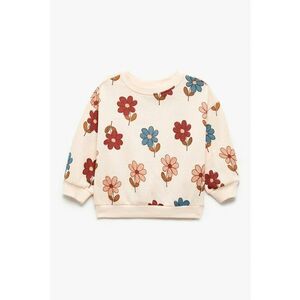 Bluza de trening cu model floral - Visiniu/Roz somon/Albastru imagine