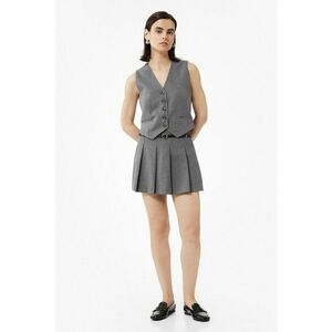 Pantaloni-fusta scurta - Gri melange imagine