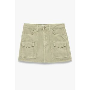 Fusta-pantalon cargo de bumbac - Gri cenusiu imagine