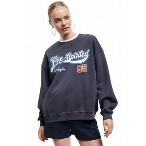 Bluza de trening din amestec de bumbac cu maneci cazute - Rosu/Alb/Albastru ultramarin imagine