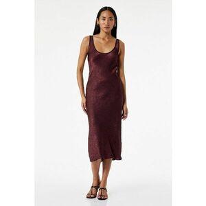 Rochie midi fara maneci - Violet pruna imagine