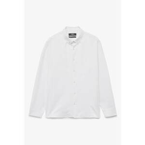 Camasa slim-fit cu model uni - Alb imagine