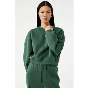 Bluza de trening cu decolteu la baza gatului - Verde feriga imagine